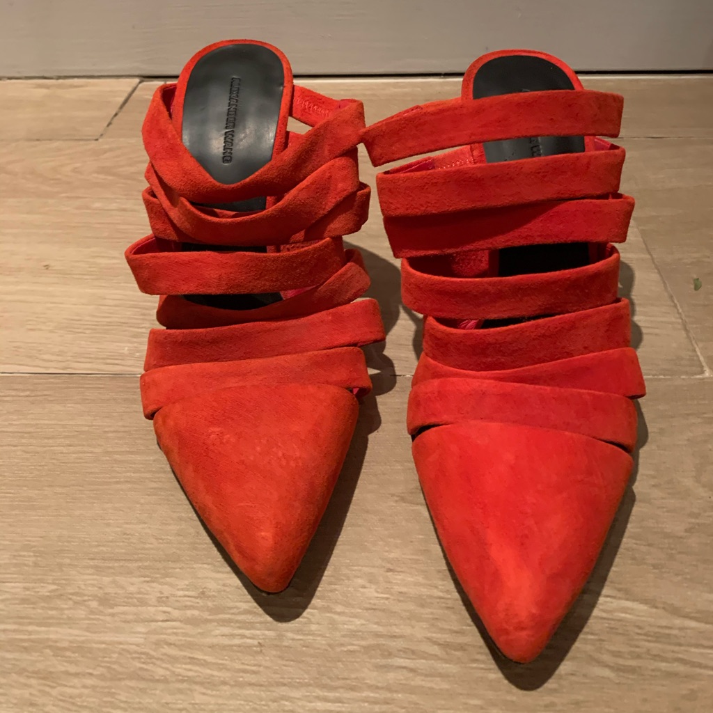 Alexander Wang Britt Suede Strappy Mule